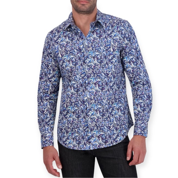 ROBERT GRAHAM Chapman Shirt Button Up Long Sleeve Contrasting Flip Cuff NWT - Picture 11 of 11